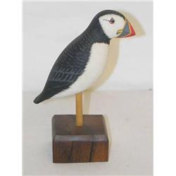 5" MINIATURE ATLANTIC PUFFIN DECOY ON A
