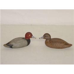 (2) 5 1/2" MINIATURE RED HEAD DUCK DECO
