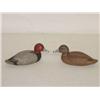 Image 1 : (2) 5 1/2" MINIATURE RED HEAD DUCK DECO