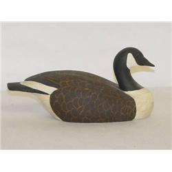 7" MINIATURE CANADA GOOSE DECOY SIGNED 