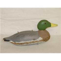 16" MASON TYPE MALLARD DRAKE DUCK DECOY