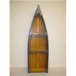 47" CANOE SHAPED 3 SHELF DISPLAY CASE