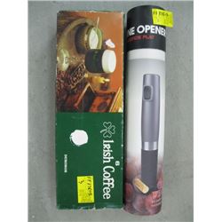 ELECTRIC WINE OPENER & AN IRISH COFFEE SET -3