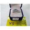 Image 1 : STERLING SILVER RING WITH BLUE STONES