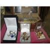 Image 1 : JEWELLERY BOX WITH MISC. CONTENTS