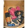 Image 1 : BOX OF ASSORTED WEIGHTS, HAND EXERCISERS, ETC.
