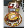 Image 1 : LOT OF MISC. BOWLS, WALL HANGINGS, ETC.
