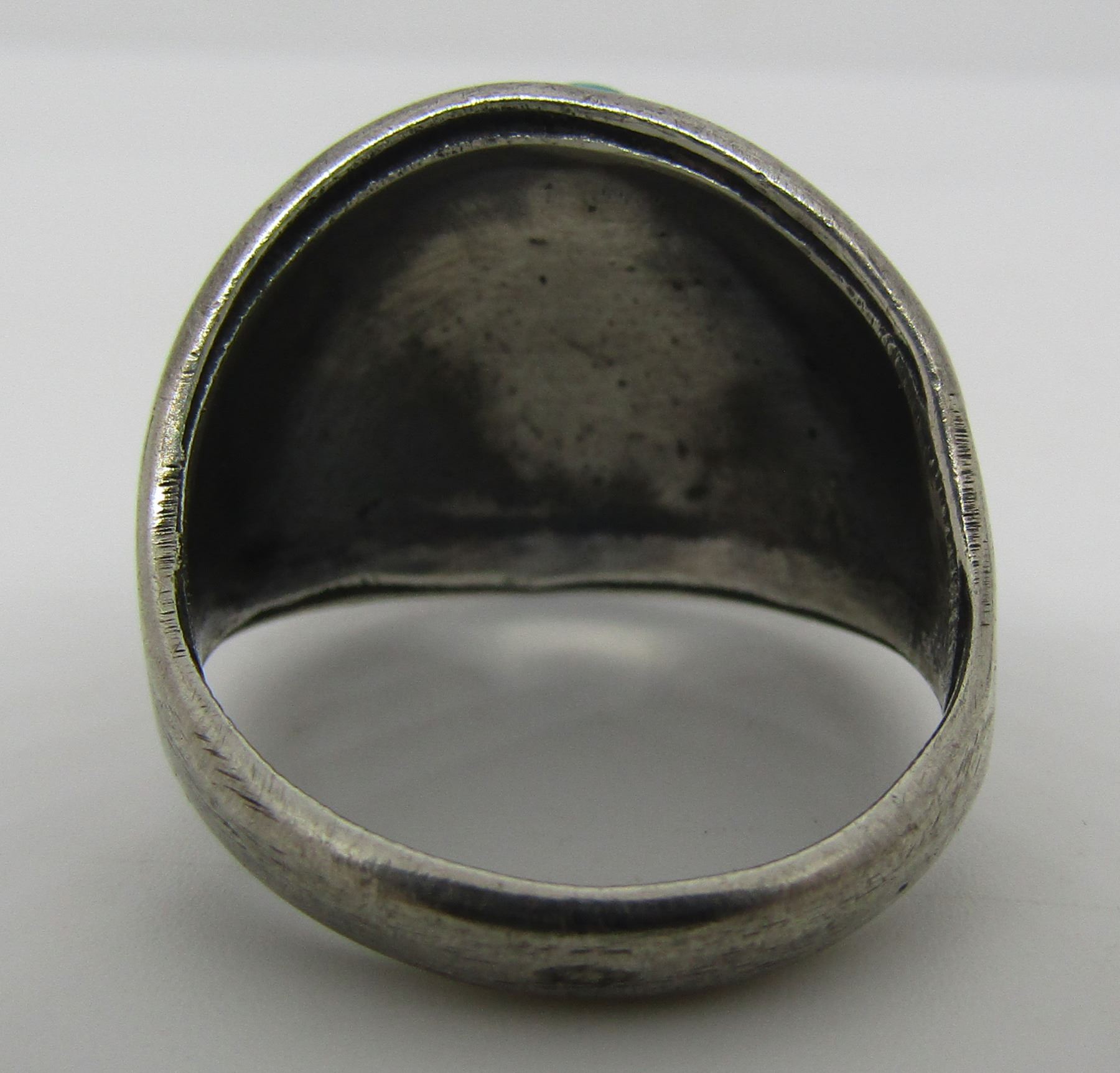 SNAKE EYE TURQUOISE RING STERLING SILVER SIZE 7