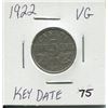 Image 1 : 1922,Canadian 5 cent coin (KEY DATE),King George V