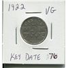 Image 1 : 1922,Canadian 5 cent coin (KEY DATE),King George V