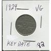 Image 1 : 1924,Canadian 5 cent coin (KEY DATE),King George V