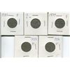 Image 1 : 1931,32,34,35,36,5-Canadian 5 cent coins,King George V