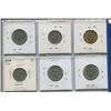 Image 2 : 1938,39.40,41,42&42Tombac,6-Canadian 5 cent coins,King George VI