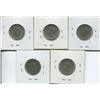 Image 2 : 5-1938 Beaver,5-Canadian 5 cent coins,King George VI