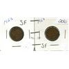 Image 1 : 2-1953 Shoulder fold,2-Small Canadian pennies,Queen Elizabeth II