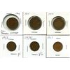 Image 1 : 1914,1915,1915,1933,1934, 1967,6-Canadian pennies,King George V and Queen Elizabeth II