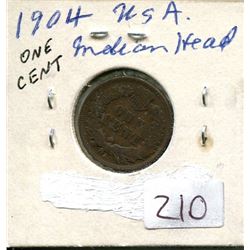 1904 USA Indian head one cent,1-American one cent,Indian head