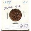 Image 1 : Rare 1979 Double 979,1-Small Canadian penny,Queen Elizabeth II