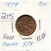 Image 1 : Rare 1979 Double 979,1-Small Canadian penny,Queen Elizabeth II