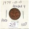 Image 1 : Rare 1979 Double 9,1-Small Canadian penny,Queen Elizabeth II