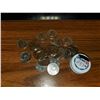 Image 1 : 9-1965, 5-1966, 2-1969, 1-1970, 1-1978, 1-1984, 3-1987 unc nickels,22-Canadian 5 cent coins, various