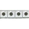 Image 1 : 4-1957 Bug Tail Beaver Nickels (Scarce),4-Canadian 5 cent coins,Queen Elizabeth II