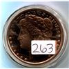 Image 2 : 1 ounce .999 fine copper Morgan Dollar coin,1 oz copper coin,Morgan