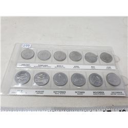 Canada 125 Quarter set in a clear plastic holder,1-Canada 125 commemorative set