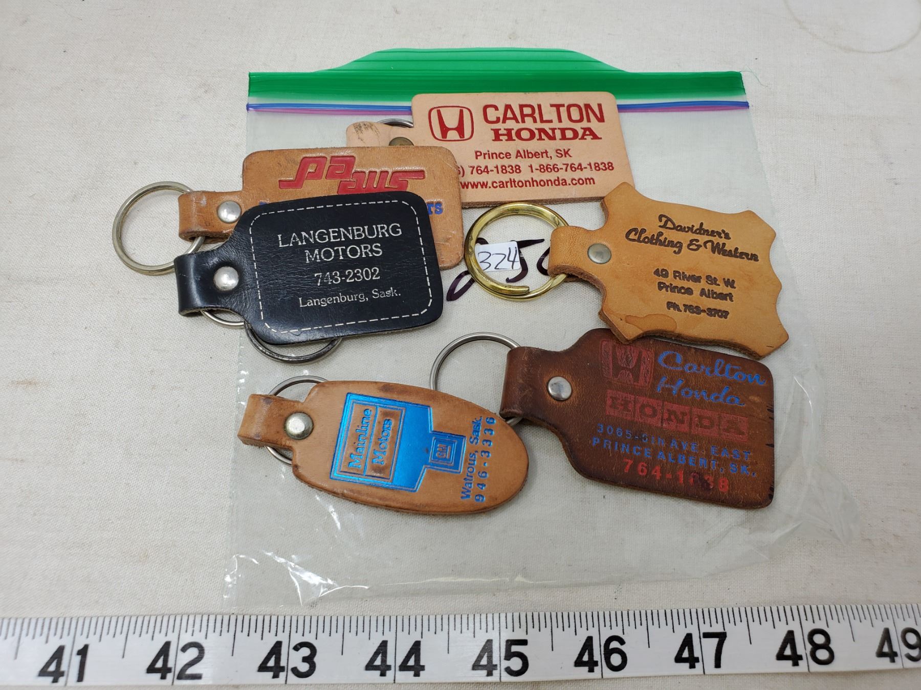 Assortment of Leather Key tags,Key tags - Schmalz Auctions