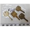 Image 1 : 4 Old Large Motel Room keys(1-is blank),4-keys