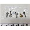 Image 1 : 5-small antique keys,5-keys
