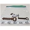 Image 2 : 1-heavy old key & 1-small skeleton key,2-keys