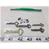 Image 1 : 5-old flat skeleton keys,5-keys