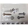 Image 1 : 5-old flat skeleton keys,5-keys