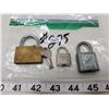 Image 1 : 1-Slaymaker padlock, 1-Jaguar padlock & 1-small brass padlock with keys,3-padlocks