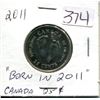 Image 1 : 1-2011 “ Born in 2011” 25 cent piece,1-Canadian quarter