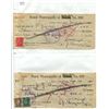 Image 1 : 2-Cancelled cheques from the RM of Russia (Over stamped Garden River),2-cancelled cheques