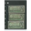 Image 1 : 2-1954 mp replacement one dollar bills (2 different Prefixes), 1-1967  one dollar bill ($3.00 face),
