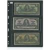 Image 1 : 1-1937 one dollar bill, 1-1937 ten dollar bill & 1-1937 twenty dollar bill ($31.00 face),3-Canadian 