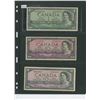 Image 1 : 1-1954 one dollar bill replacement note & 2-1954 mp ten dollar bills (2 different signatures) ($21.0