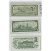 Image 2 : 3-bills, 1-1954 one dollar replacement note, 1-unc 1967 one dollar bill & 1-1973 Unc one dollar bill