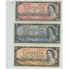 Image 1 : 3-bills, 1-1954 two dollar bill, 1-1954 five dollar bill & 1-1954 Unc fifty dollar bill ($57.00 face