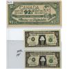 Image 1 : Diefibaker deflated dollar and 2-american dollar off coupons,3- bills