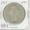 Image 1 : 1963 Canadian Silver dollar UNC,1-Canadian dollar