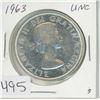 Image 1 : 1963 Canadian Silver dollar UNC,1-Canadian dollar