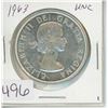 Image 1 : 1963 Canadian Silver dollar UNC,1-Canadian dollar