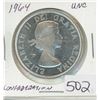 Image 1 : 1964 Canadian Silver dollar UNC,1-Canadian dollar