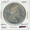 Image 2 : 1965 Small beads Pointy 5, Canadian Silver dollar UNC,1-Canadian dollar