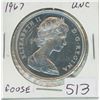 Image 2 : 1867-1967 Canadian Goose Silver dollar UNC,1-Canadian dollar