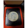 Image 2 : 1873-1973 Canadian Mountie Silver dollar in original black case,1-Canadian Silver dollar